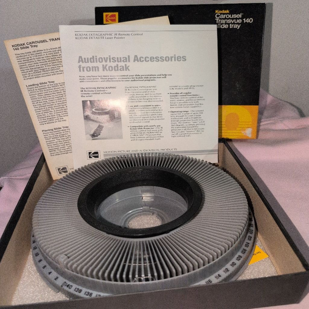 Kodak Carousel Transvue Slide Tray 140 Gray Black